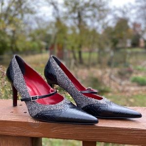 Carlo Alberto Italian made pointy toe high heels sz 9M